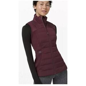 Lululemon Down for It All Vest Garnet Burgundy Size 6